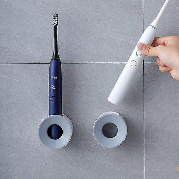 Two electric toothbrush holders for bathroom, wall mounted