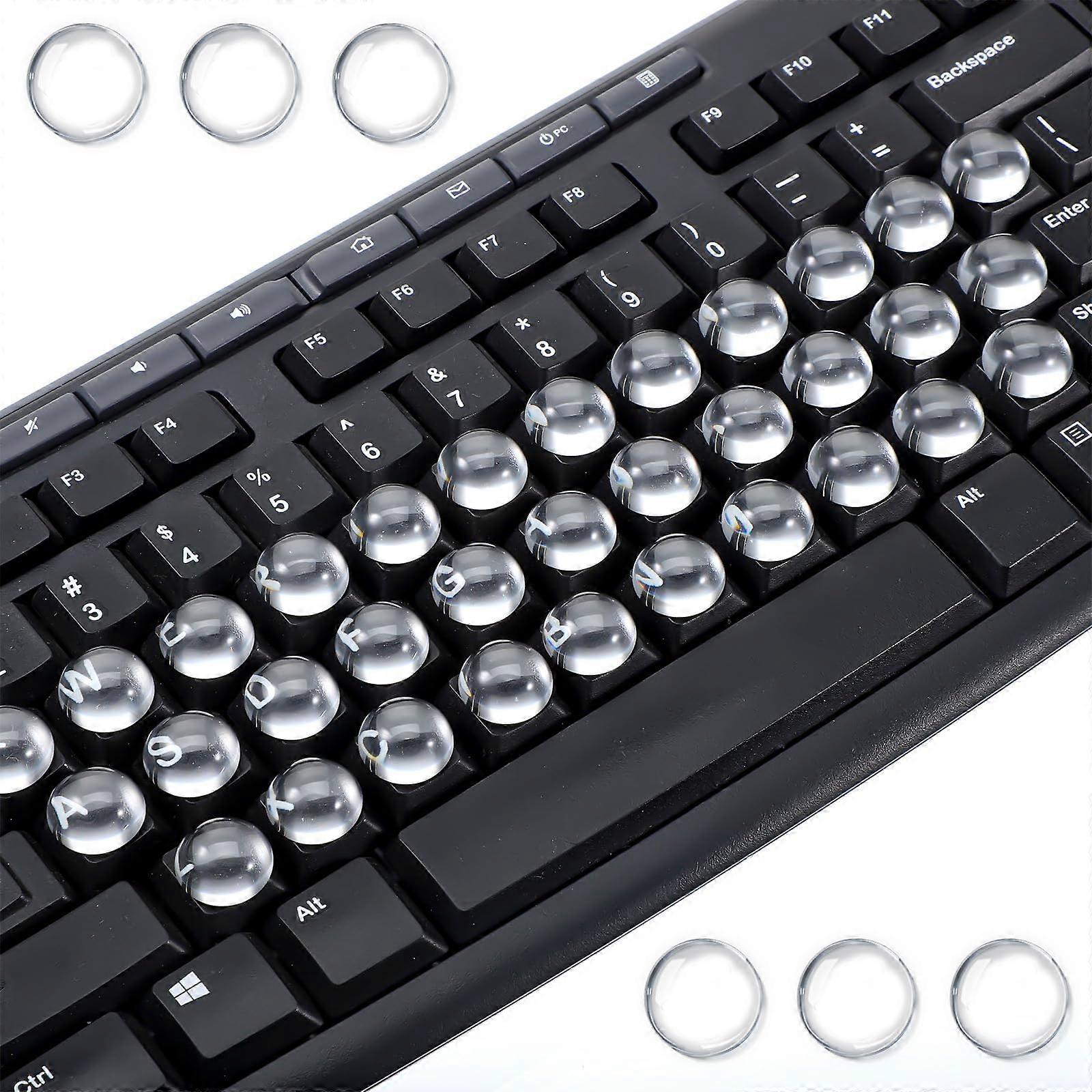 Keyboard Stickers for Long Nails, Clear Raised SelfAdhesive Covers for Comfortable Typing
