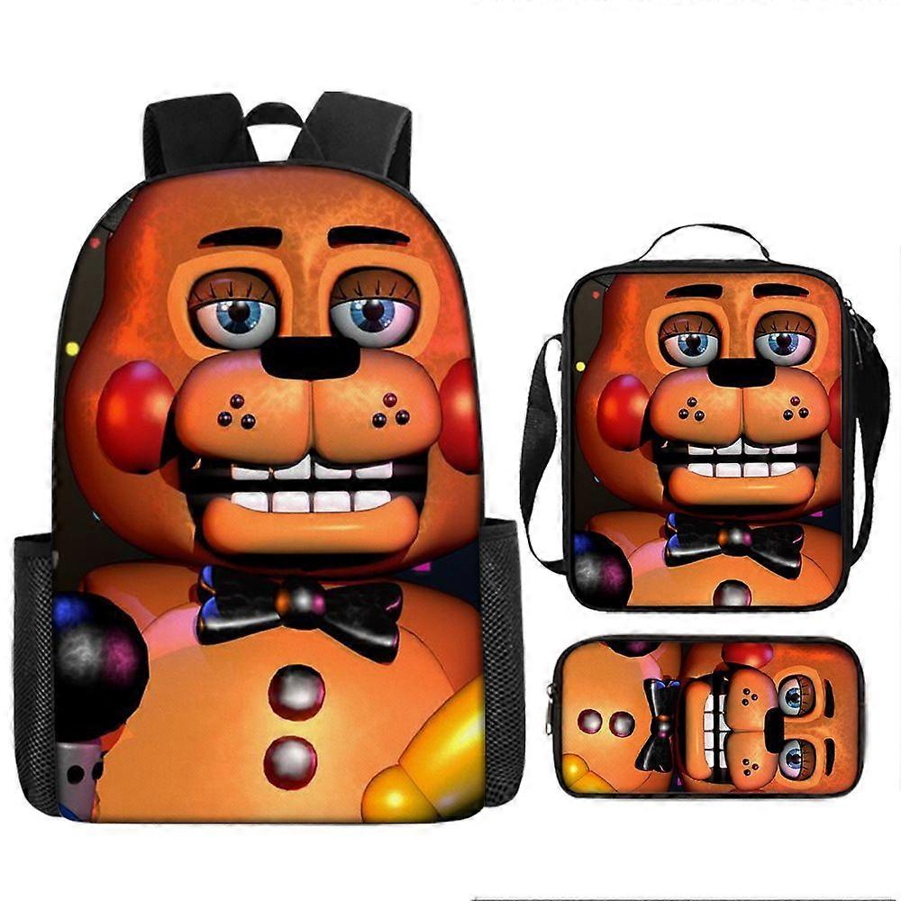 Five Nights Backpack, School Bag, Children's School Bag, Backpack, Men's Backpack, Laptop Backpack, Three-piece Backpack