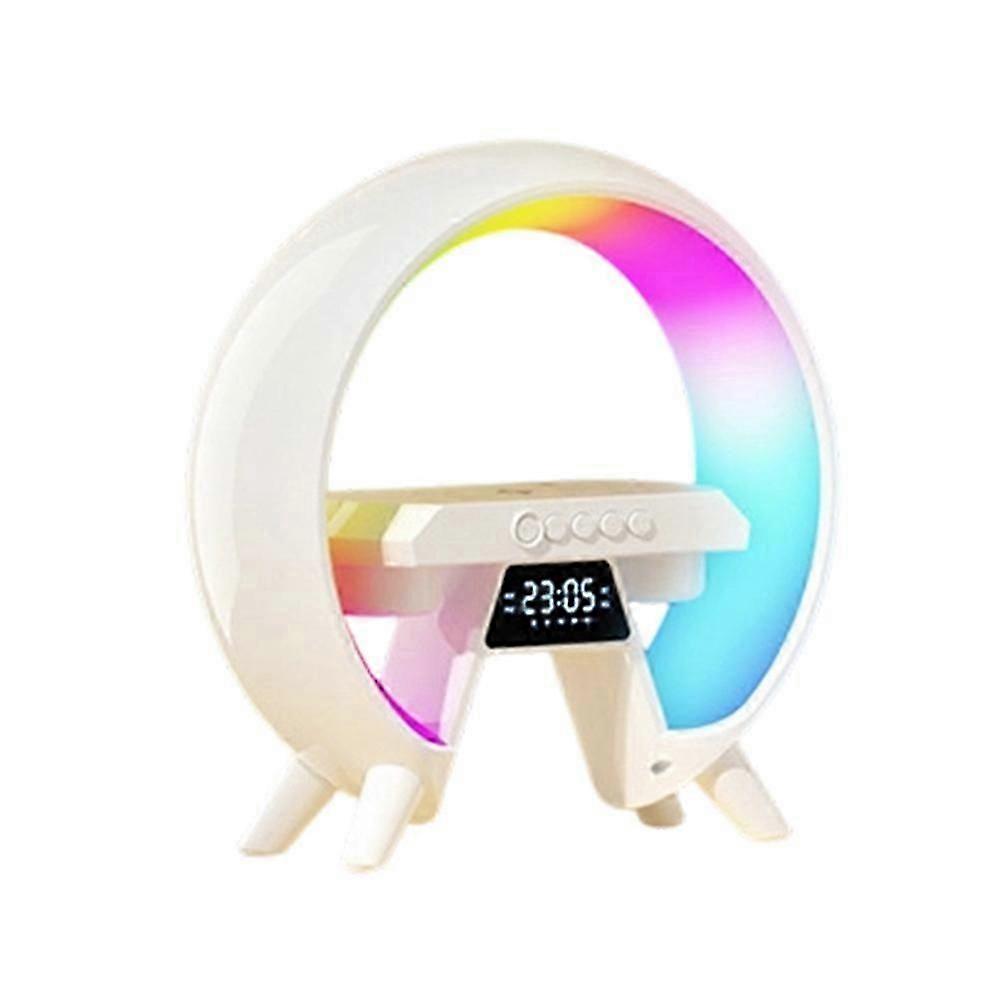 Wireless Charging Bluetooth Speaker Ambient Light Alarm Clock Multifunctional Gift