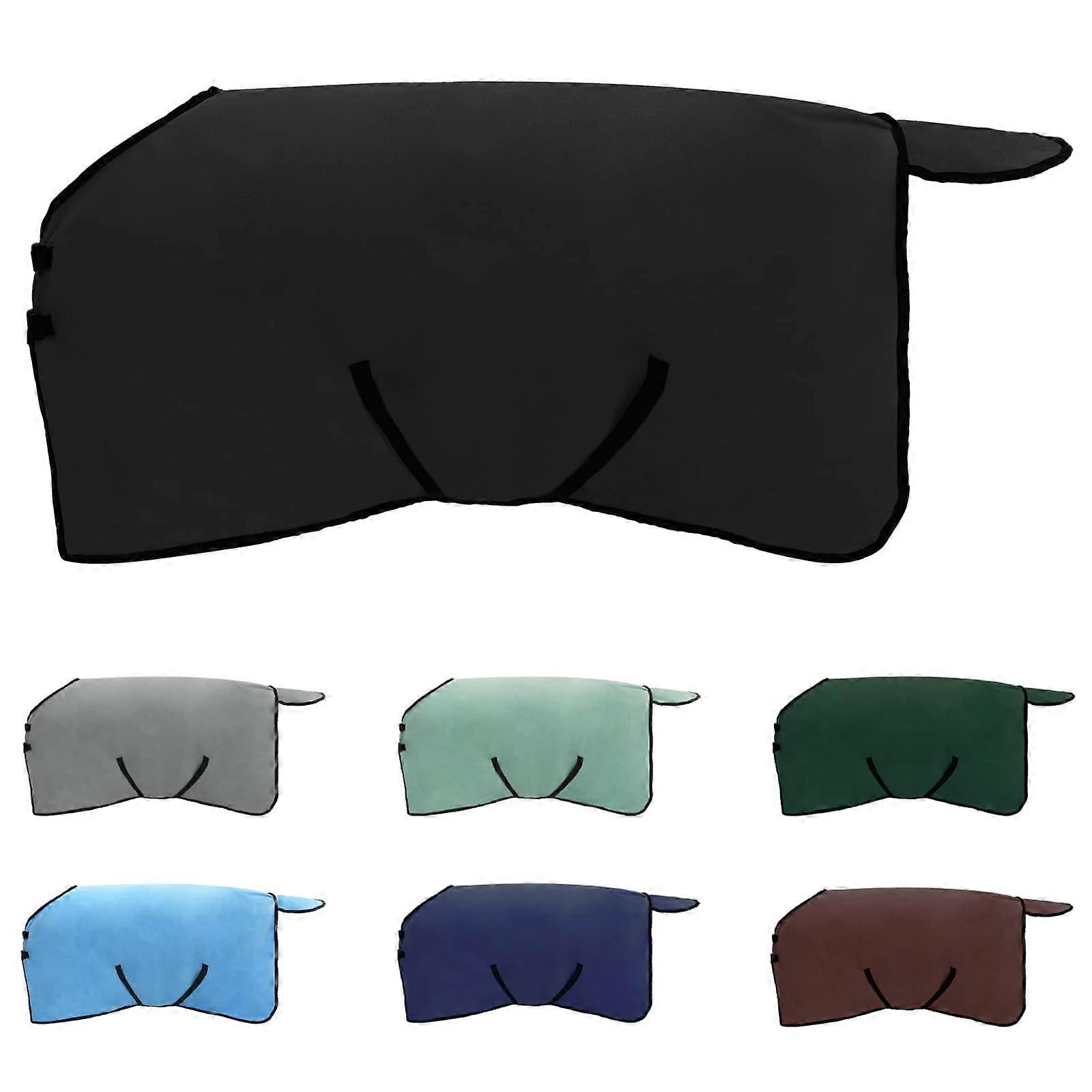 vidaXL Paardendeken Zwart Polyester