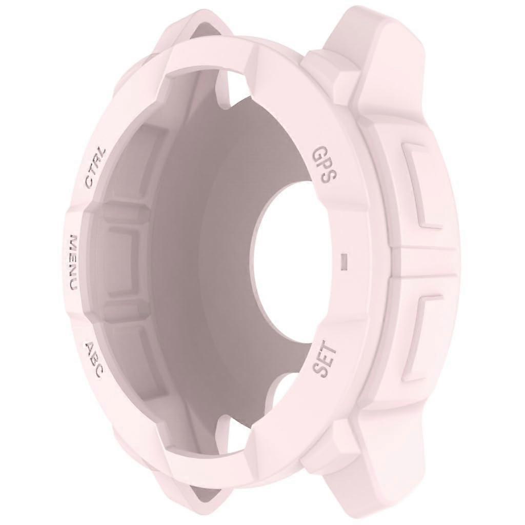 Shockproof ScratchResistant Thin Light Pink 50mm Protective Watch Case for Garmin Instinct 3 Watch