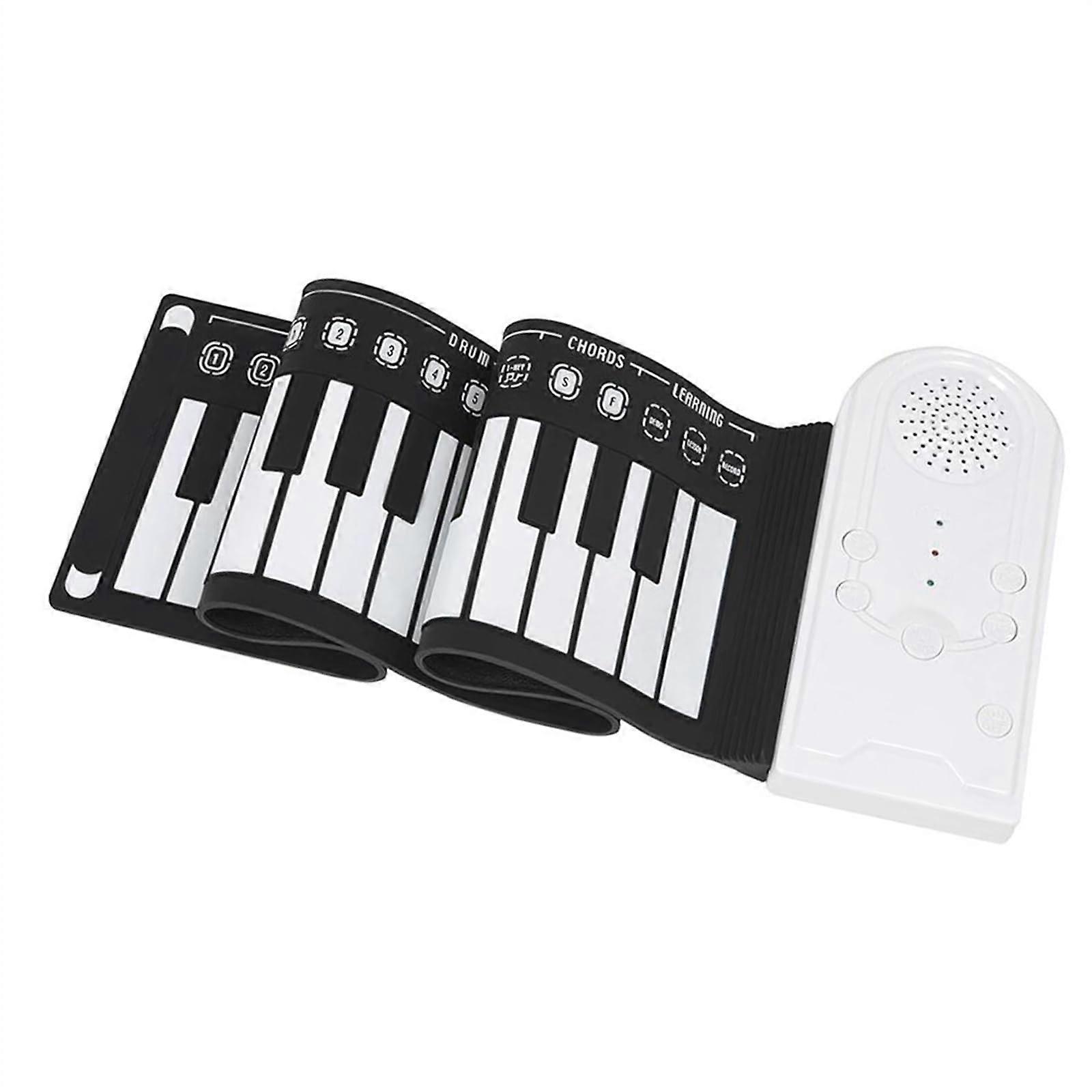 49 Key Roll Up Piano Keyboard Silicone Foldable Electronic Piano with Compact Size and Multi Rhythm Modes