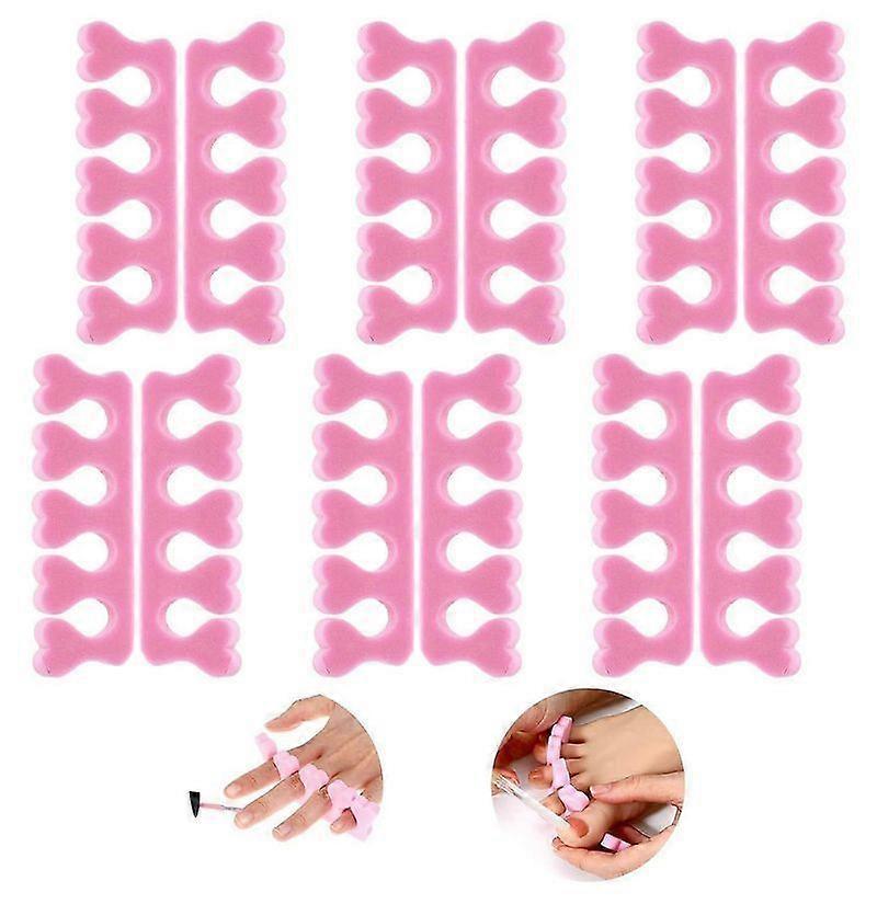 12 Pcs Sponge Toe Separators for Pedicure, Soft Foam Toe Separators Comfortable
