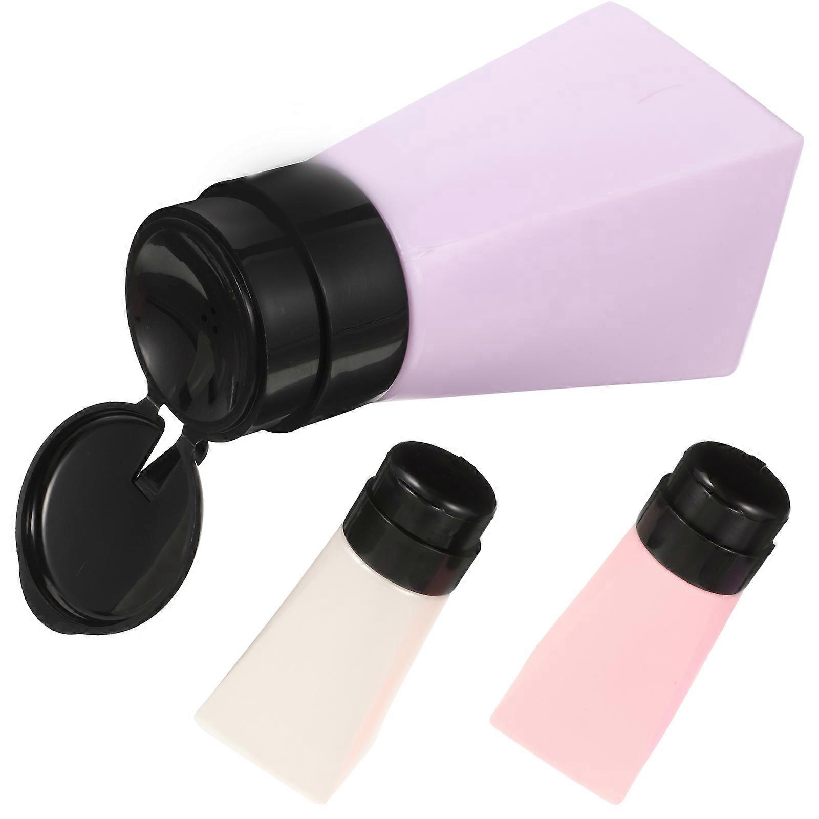 Refillable Pump Bottles Nail Remover Bottle for 9Pcs Convenience