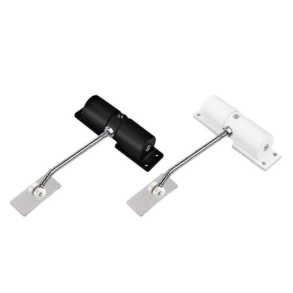 Invisibles Door Closing Device, Simple Mute Buffer Spring Hinge,Automatic Home Door Closer,Adjustable Closing Force,2Pcs