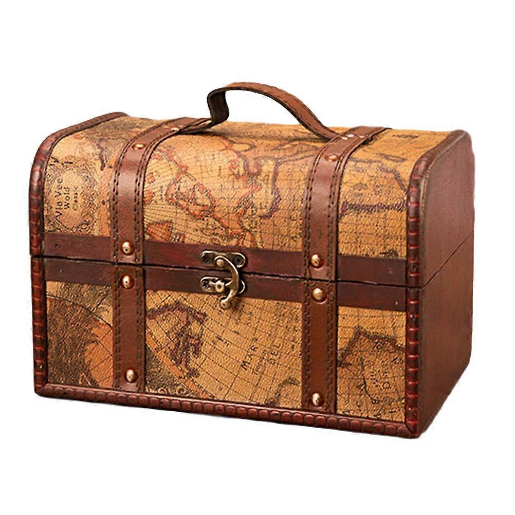 Treasure Box Wooden Storage Box for Storage Retro Style Assorted Color