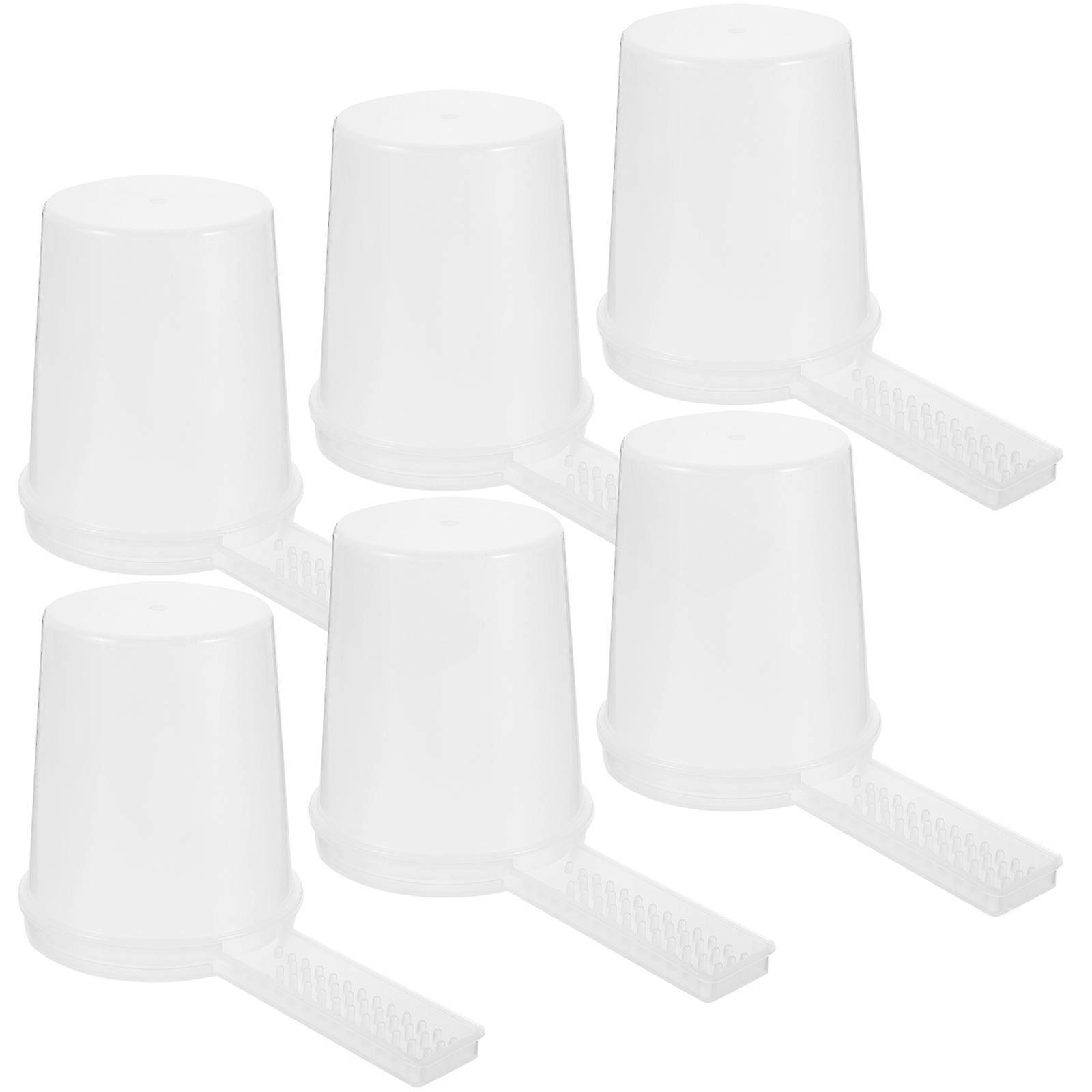 Transparent Bee Water Feeder Plastic for Beekeeping 6Pcs Kit