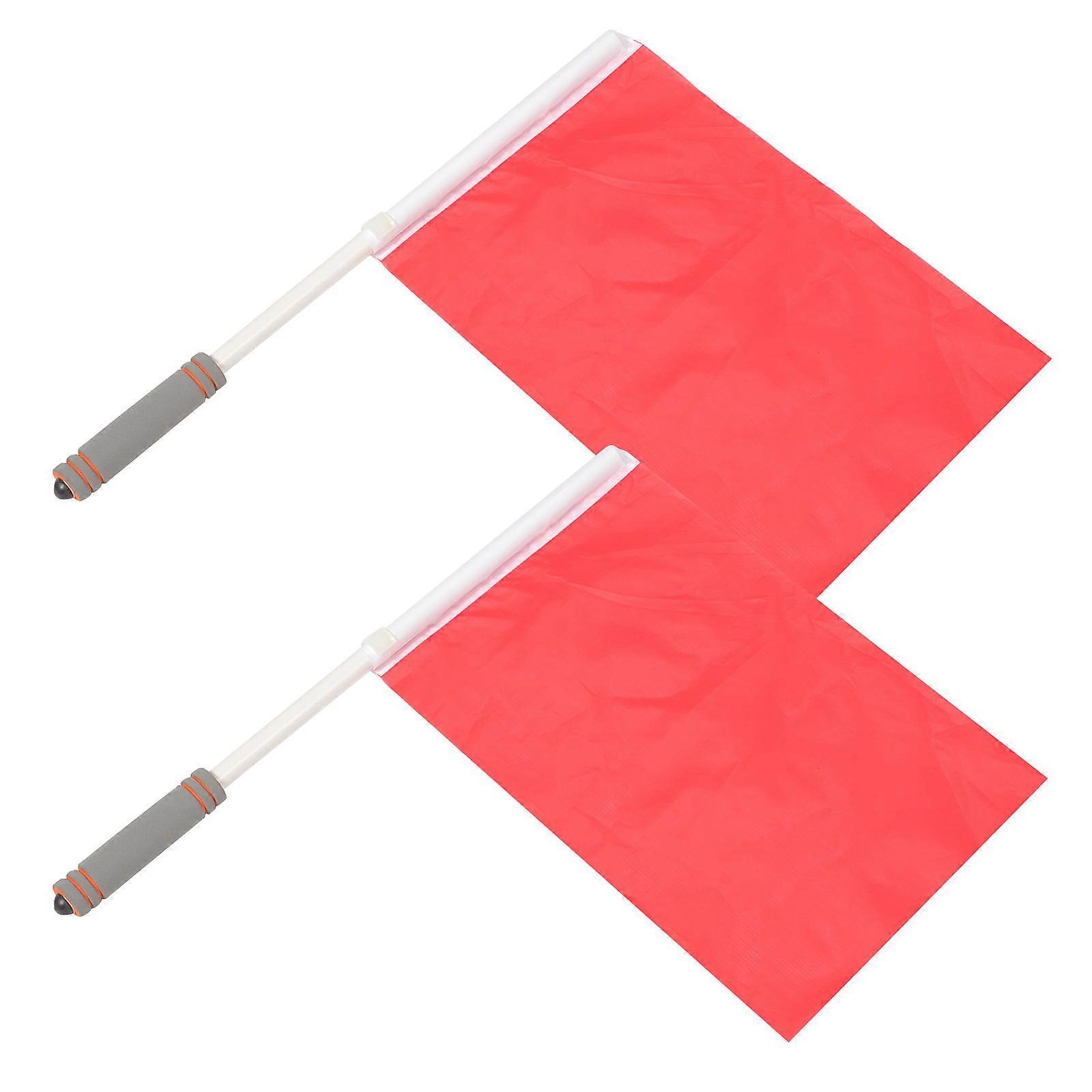 Referee Flags Commanding Flags for Sports Competition 2Pcs Set