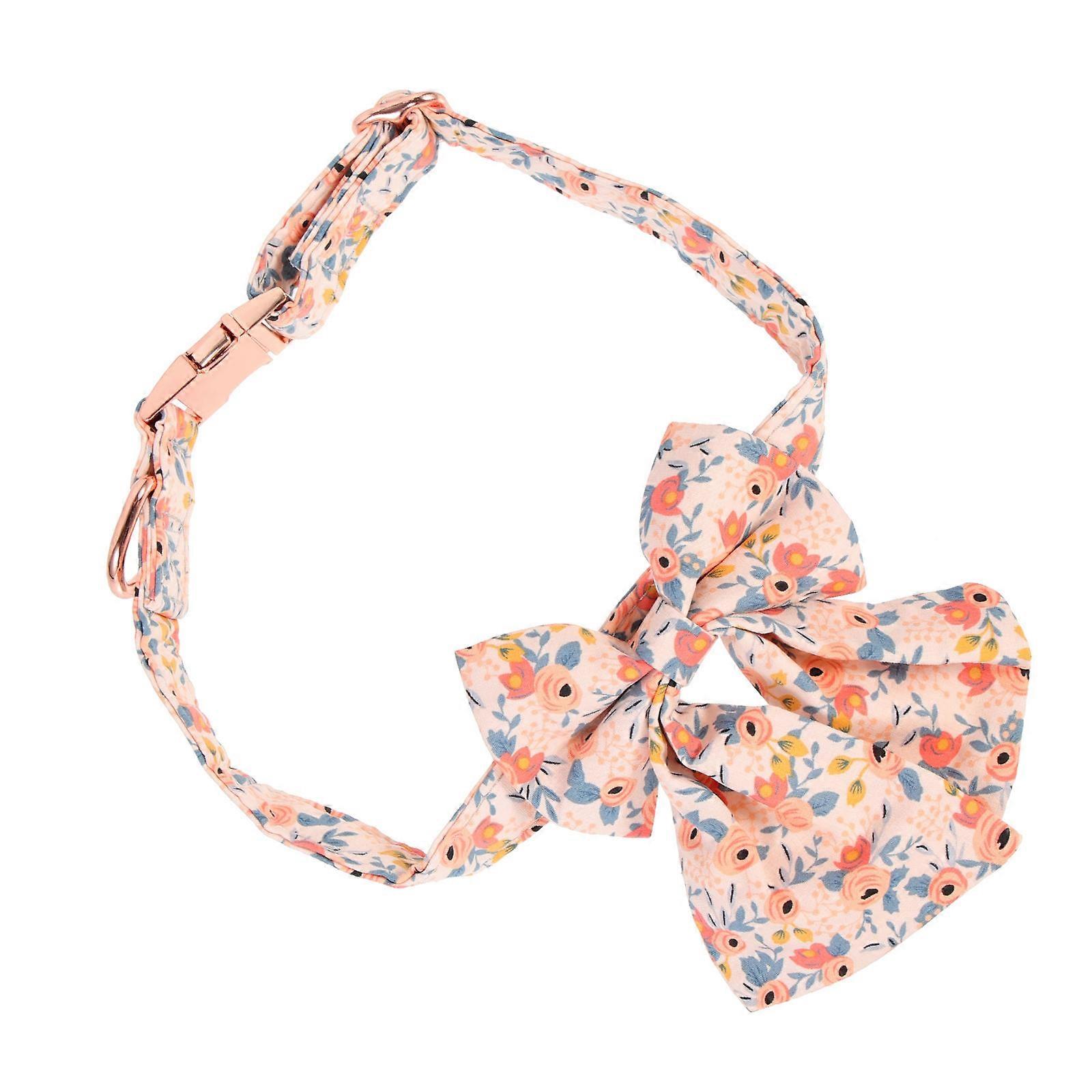 Orange Bowtie Cat Collar for Pets Adjustable 4Pcs Bowknot Cosplay Set