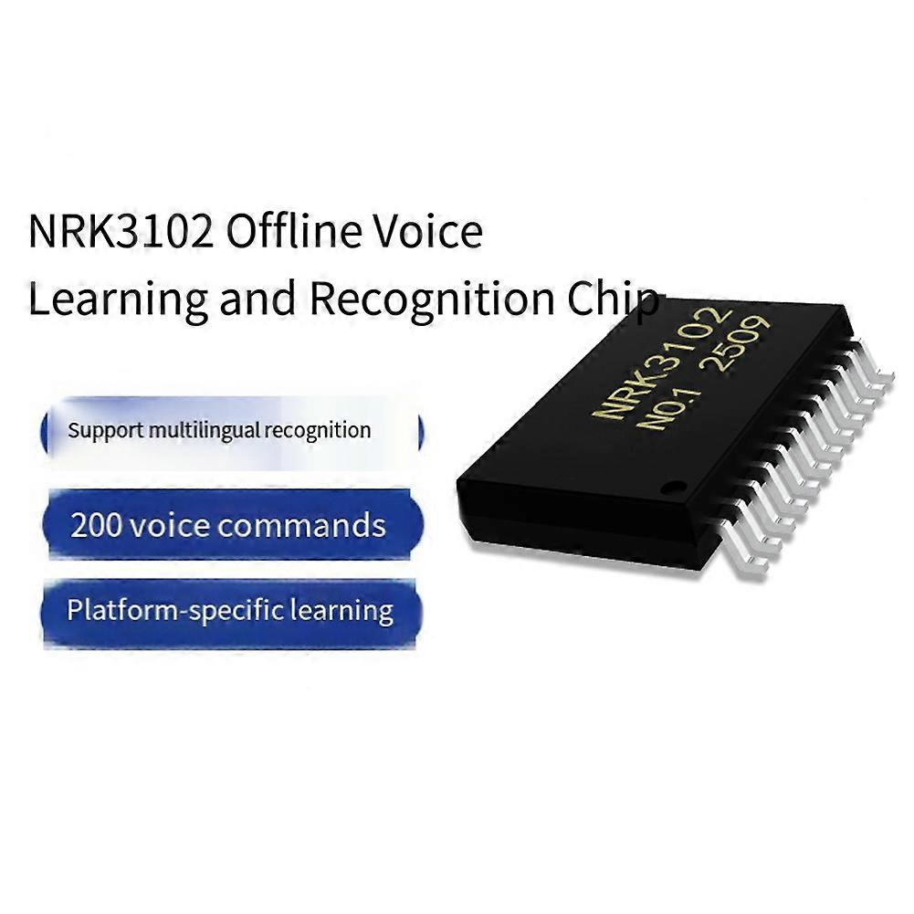 Offline Intelligent Voice Recognition Module Public Version Test Dual-Microphone Noise Reduction Control Recognition
