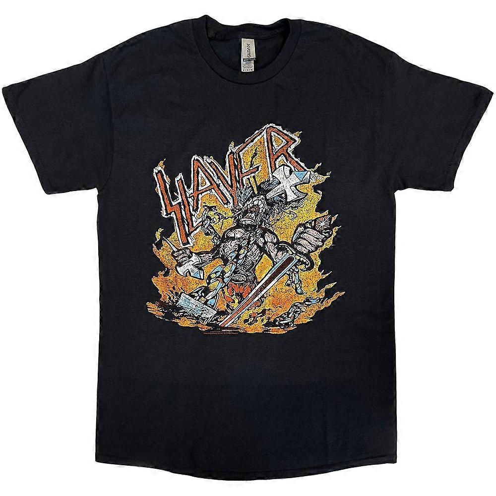 Slayer Cartoon Flames T Shirt