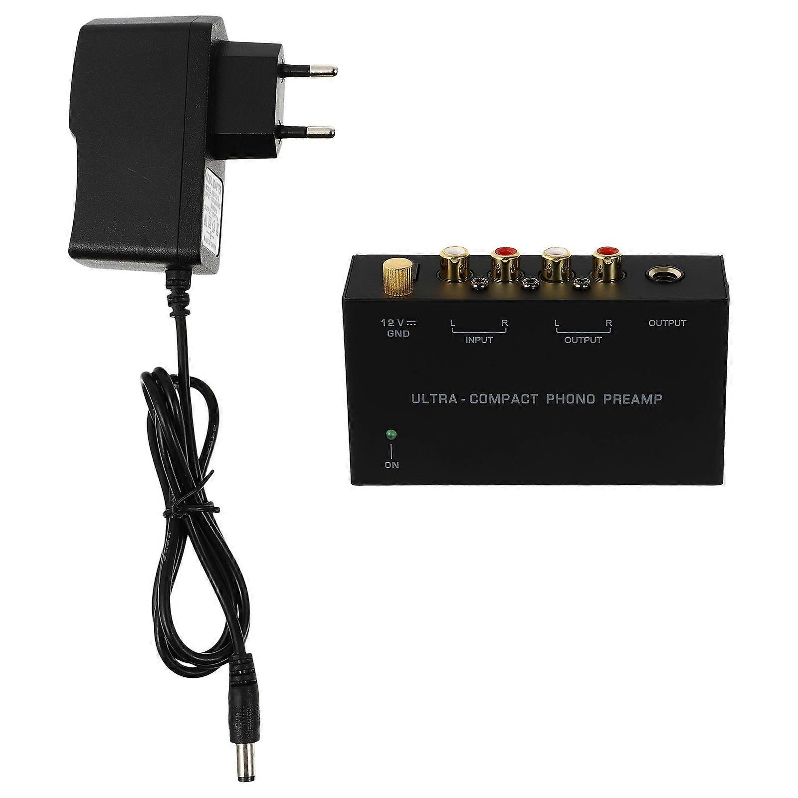 Mini Stereo Preamplifier Device Suitable For Record Player Home Use Signal Conversion 1Pack