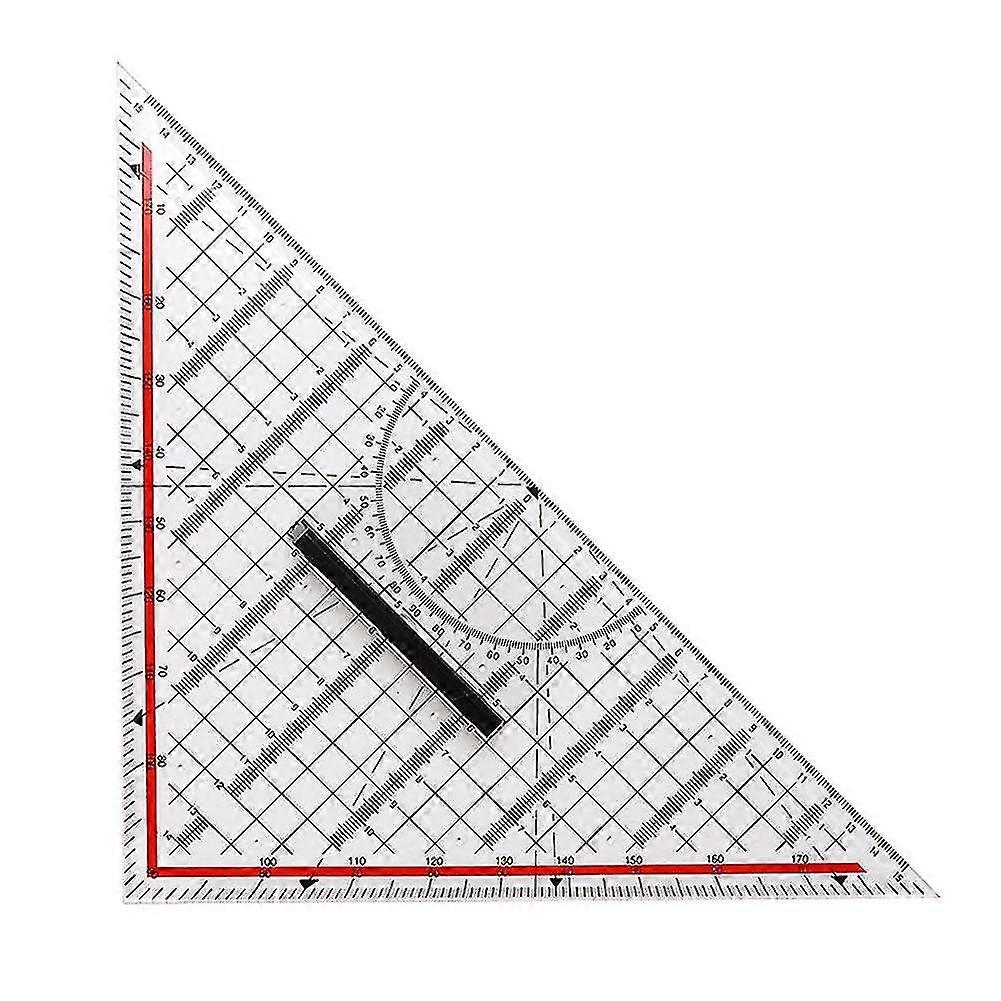 30cm Drawing Triangle Ruler Multi-function Drawing Ruler With Handle Protractor Measurement Ruler S-hy