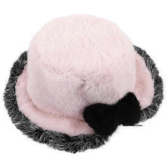 Plush Fluffy Fisherman Hat For Women Teens And Girls Winter Fashionable Outdoor Wear Insulation 3Pcs