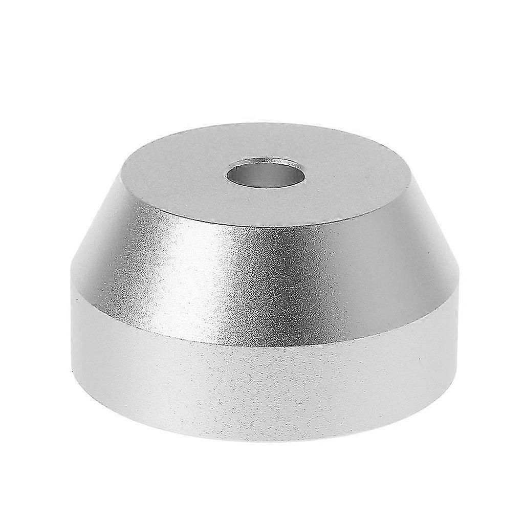 Base adaptadora para conversão de toca-discos de 7 polegadas e 45 RPM com furo central.