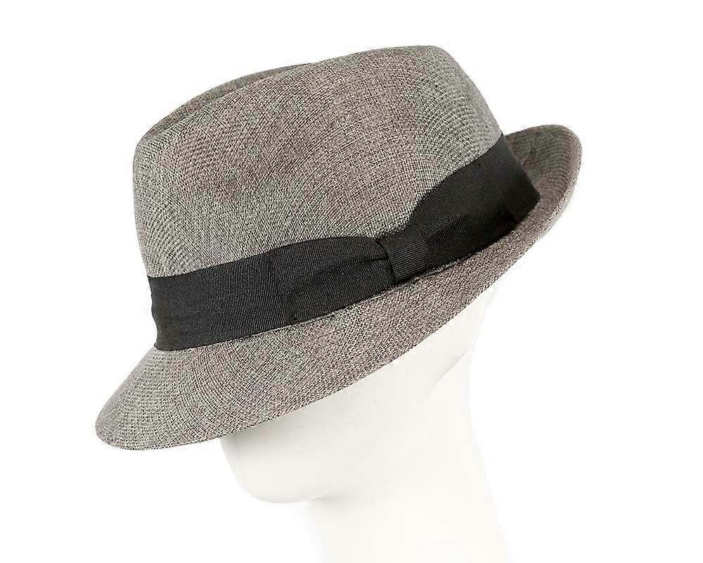 Grey Fedora Homburg Hat M182G
