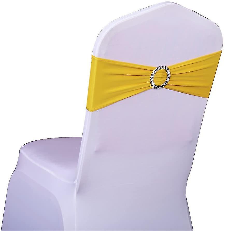 yellow Chair Sashes Made Of Stretch Elastic Buckle And Bow Hanging Chair Replacement Parts