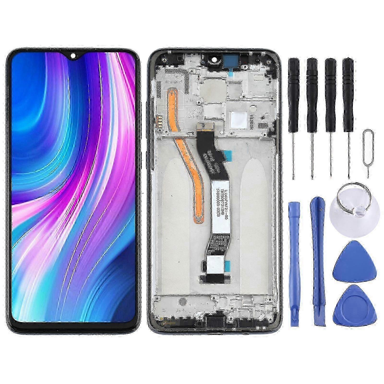 Tft Lcd Screen compatible with Xiaomi Redmi Note 8 Pro Single Sim Digitizer Full Assembly With Frame(black)