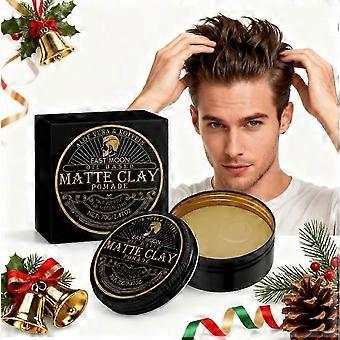Hair Matte Pomade - Medium Hold, No Sheen, Water-Based, Suitable for All Hair Types - Matte Clay Pomade - 70g