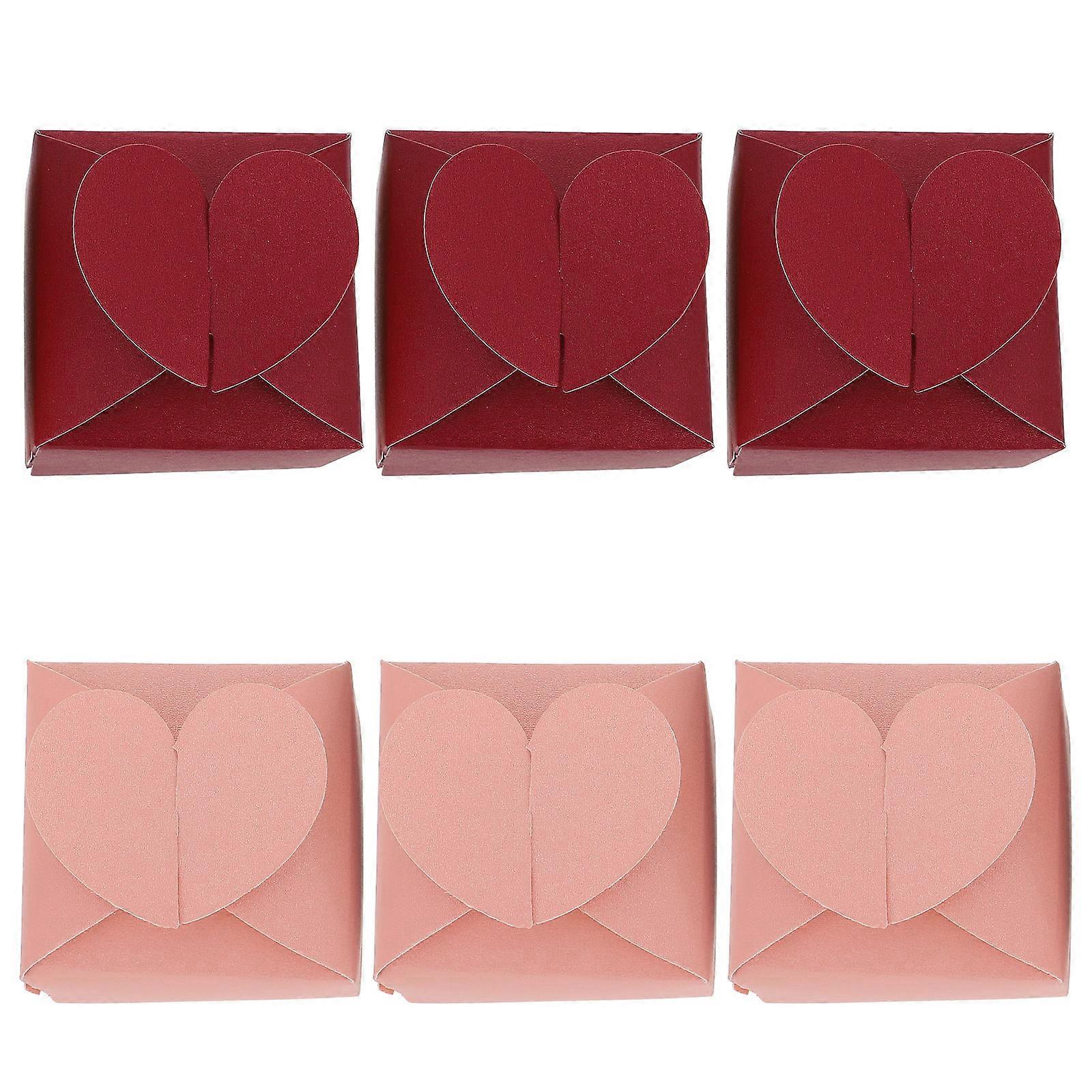 Square Wedding Candy Box for Packaging 50Pcs Paper Heart Gift Boxes