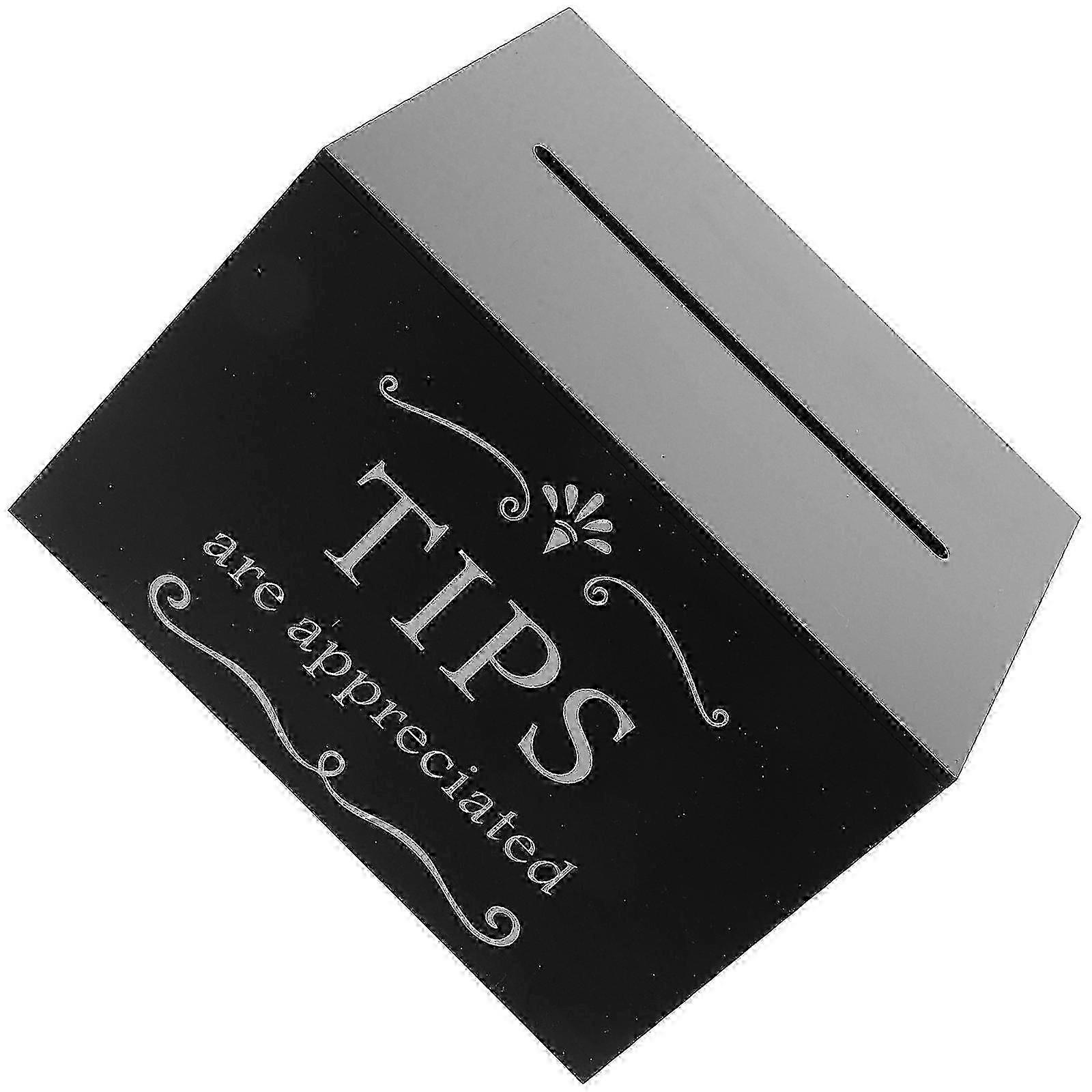 Acrylic Tip Collection Box compatible with Bars with Lock Donation Storage Box