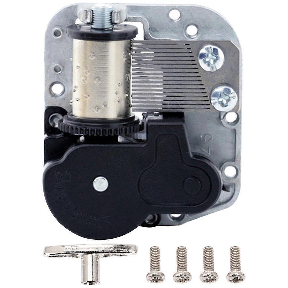 Clock Mechanism Rectangular Shape Diy Musical Box Part Iron Material Clockwork Design 1Set