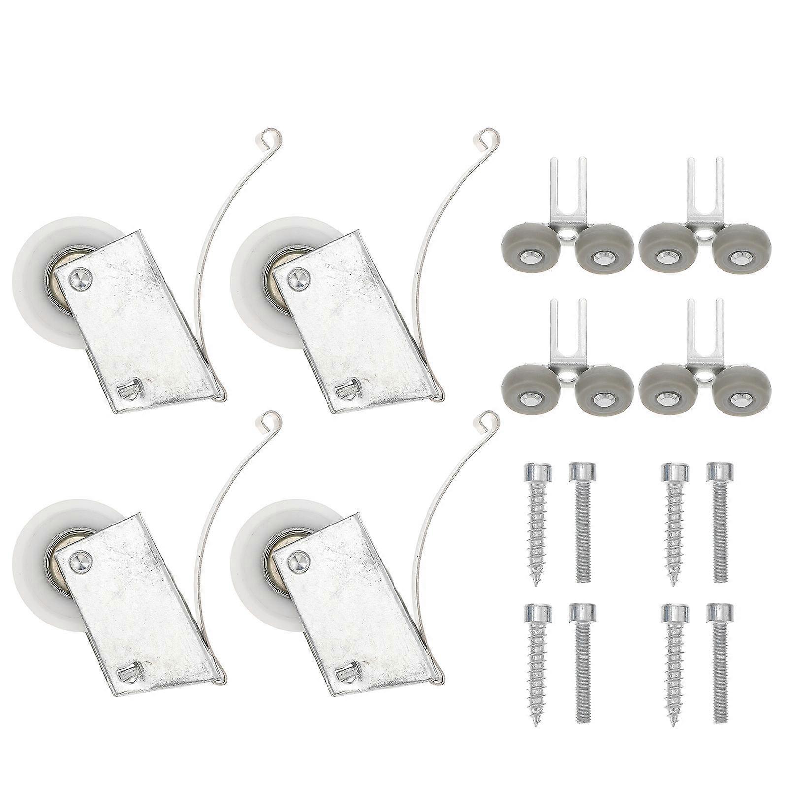 4 Sets Sliding Cabinet Door Track Wardrobe Buffer Roller Door Roller Supply