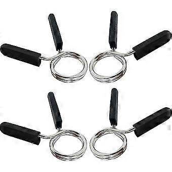 Pince d’haltères, 4 pinces à ressort de 28 mm pour haltères, colliers de serrage à ressort, pince à ressort de musculation pour salle de sport
