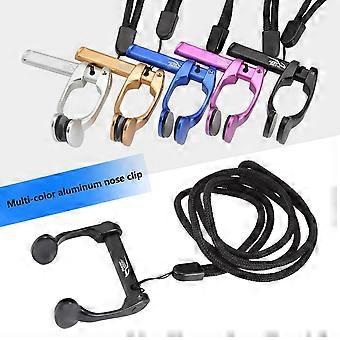 Clip per naso da apnea antiscivolo con protezione del naso anti-corda persa Clip per naso da nuoto con pad impermeabile per sport acquatici