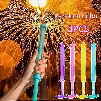 Conjunto de 3 pistolas de água com efeitos de jato de fogos de artifício, cores sortidas, pistolas de água de alta pressão para festas na praia e na piscina.
