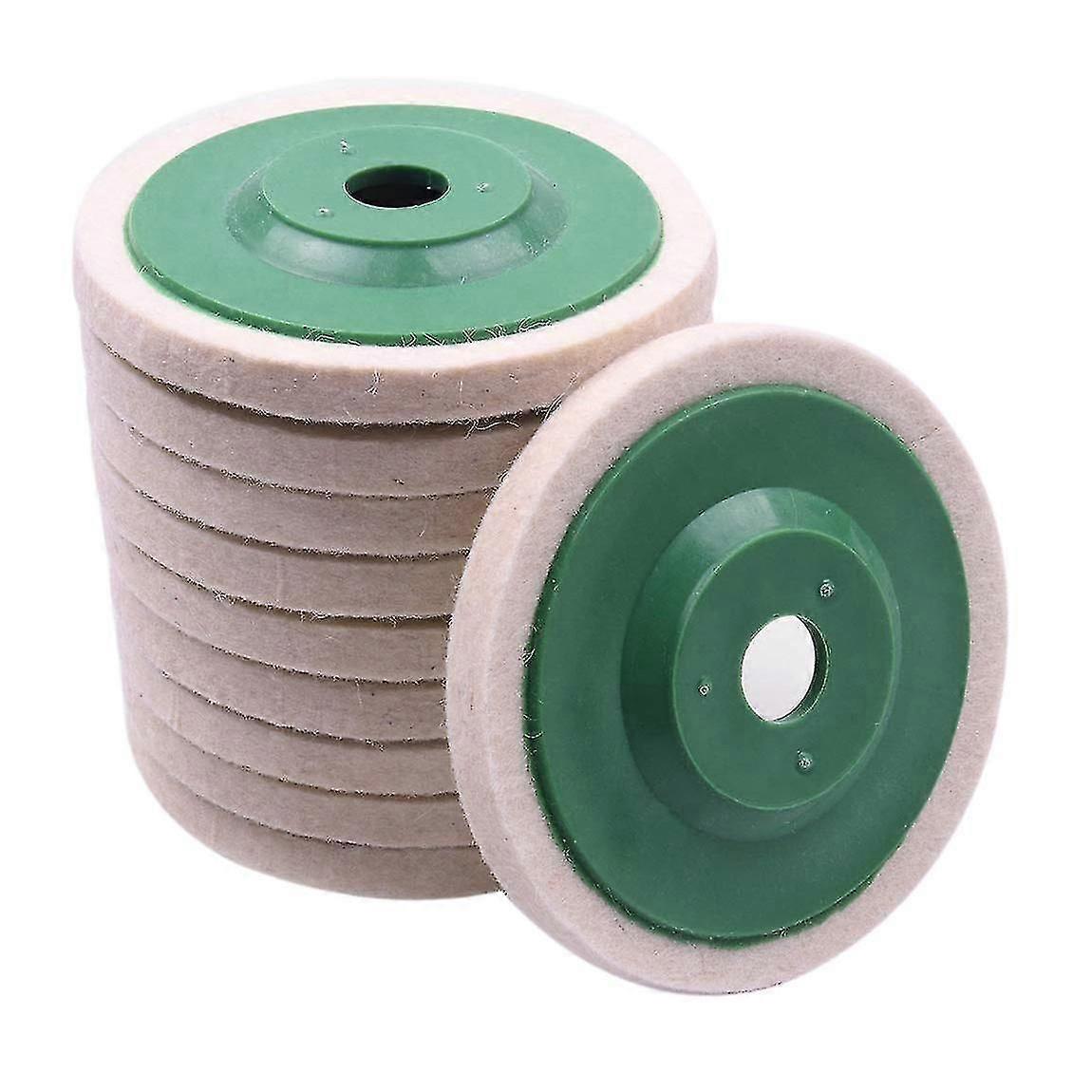 10pcs 100mm 4 polegadas de lã polimento rodada de buffing roda de polimento roda de cobre ferro roda de alumínio