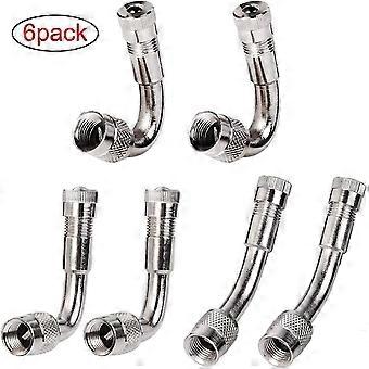 6 Pieces Tire Valve Extension Va, Tire Valve Adapter, Air Tire Valve Extension, Tire Extension Elbow Valve, Compatible With Car Motorcycle Bike Truck
