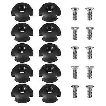 10Pcs Deck Line Guide Slotted Round Out Pull Rope Buckle Fitting Accessories for Kayak Canoe Boat