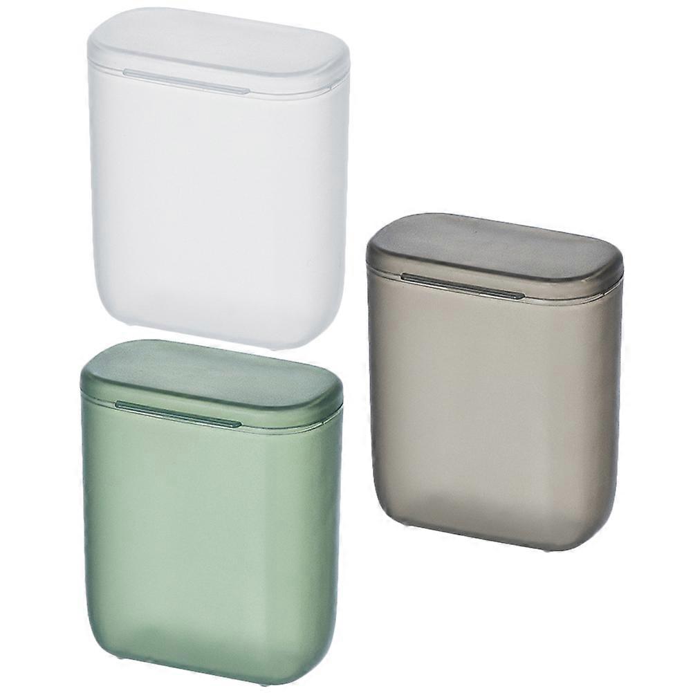 3pcs Portable Storage Containers Boxes Small Plastic Storage Box with Lid