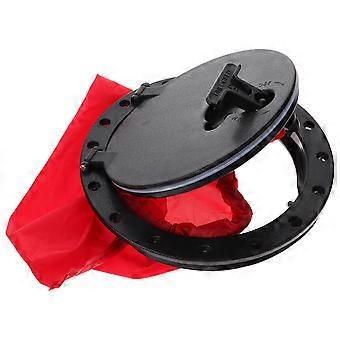 Coperchio del portello del kayak Portello di ispezione circolare antiscivolo da 8 pollici Piastre di copertura staccabili con custodia per barche marine Kayak Canoa Forniture per canottaggio