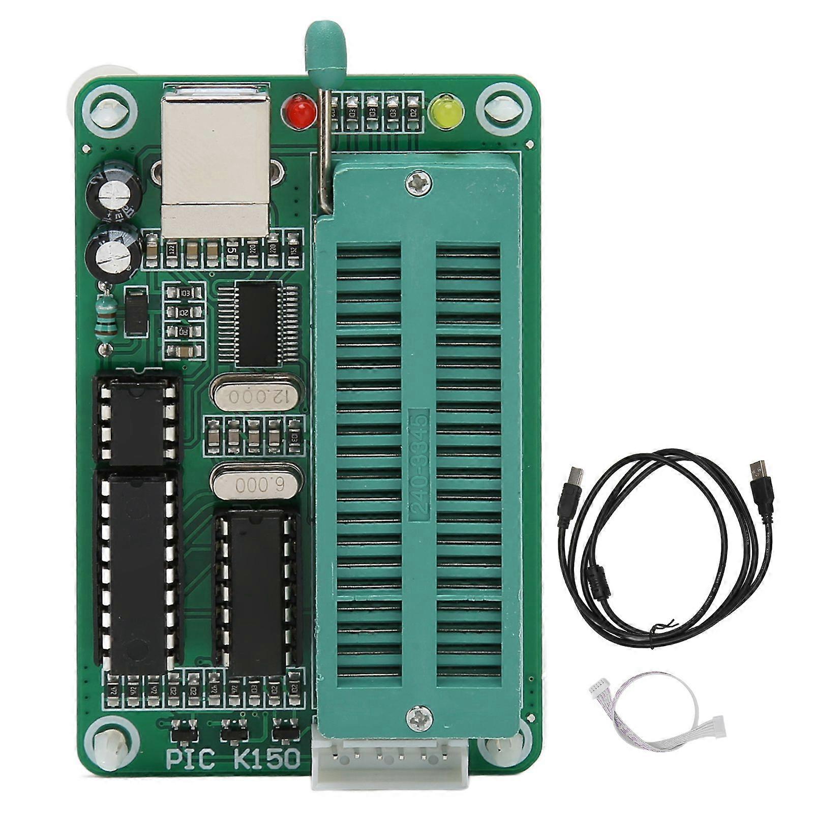 PIC K150 Microcontroller USB Programmer with 40pin Dip Programming Socket Directly Program 8p to 40pin Dip Chips