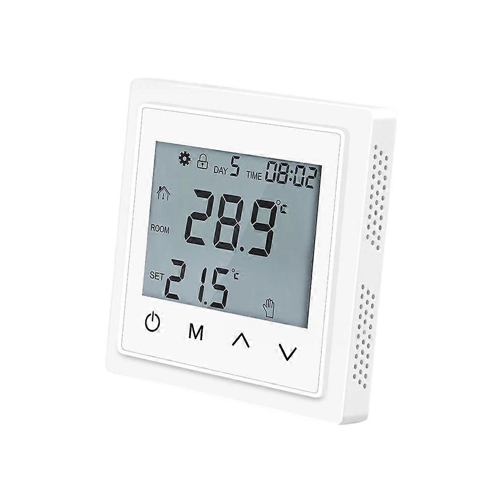 Programmable Floor Heating Thermostat Touch Screen Electric Heat Temperature Controller with Child Lock Timing Function