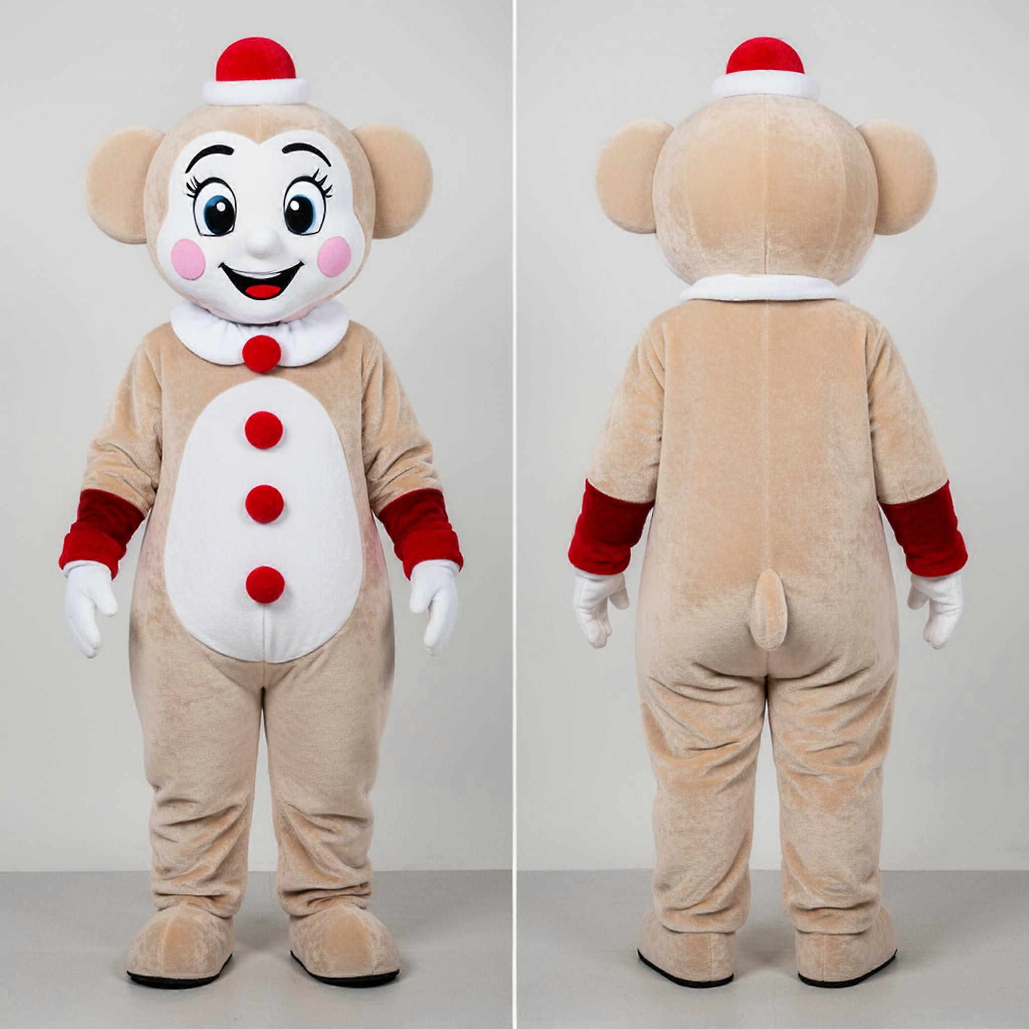 MASTICOT Beige Expressive Mime Mascot