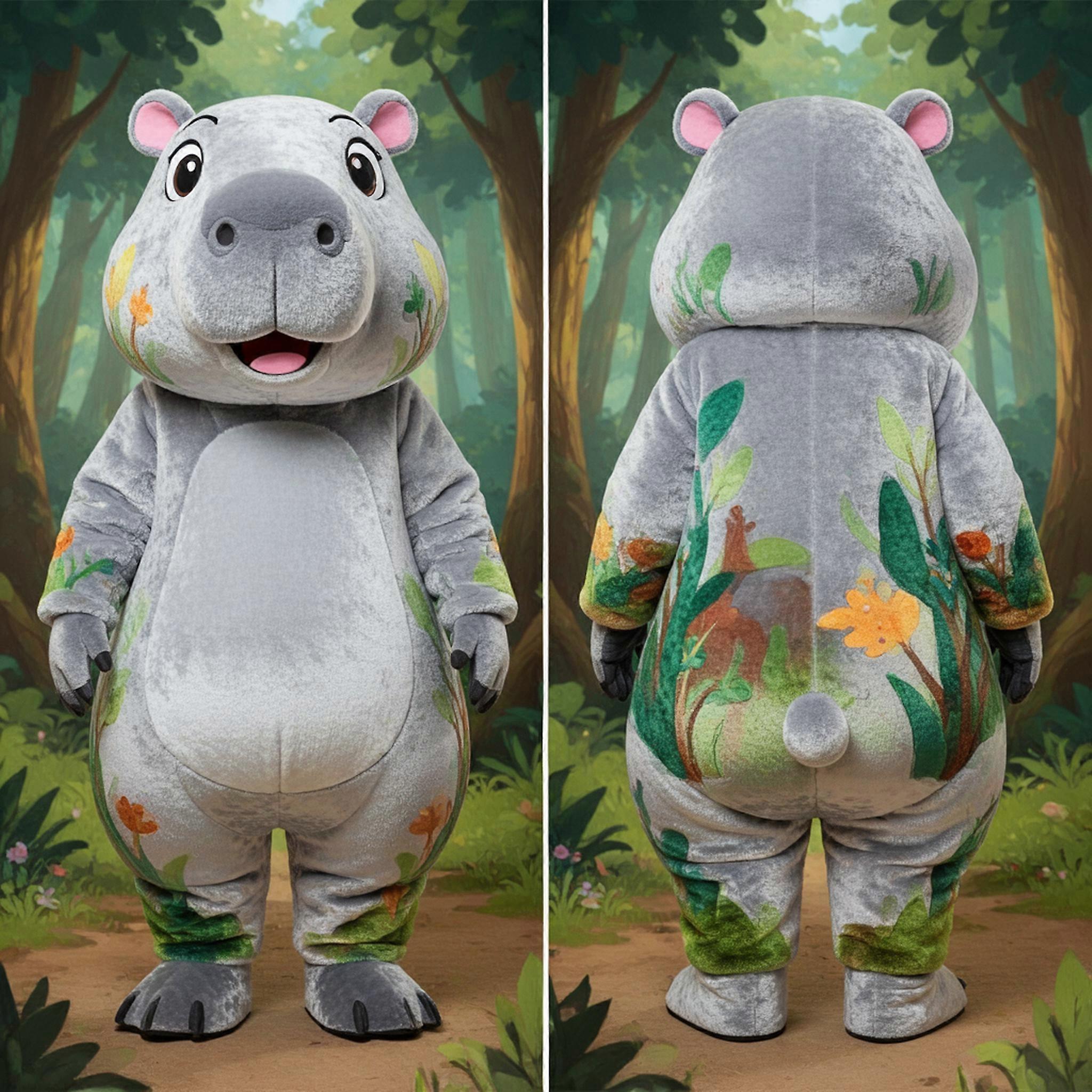 MASTICOT Silver Sleek Capybara Mascot