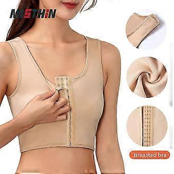 Women Tank Top Chest Binder Lesbian Seamless Tomboy Bra Body Shaper Corset Zipper Les Underwear Flat Plus Size Shapewear