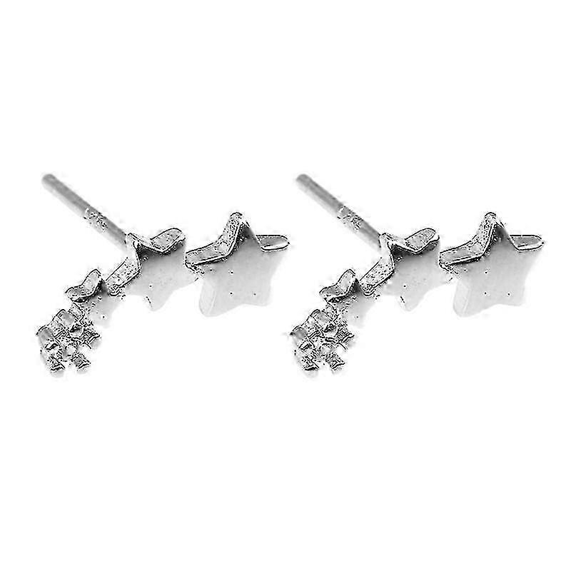 1pair Silver Star Earring Studs