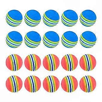 Soft Foam Practice Golf Balls, 20 Pcs Rainbow Sponge Balls for Garden and Indoor Use