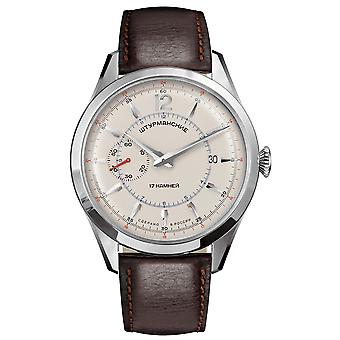 Montre open space pour homme à quartz analogique avec bracelet en peau de vache 3105 / 1881217