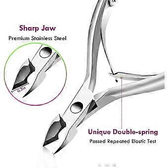 Coupe-cuticules avec repousse-cuticules, outil de manucure et pédicure professionnel et durable en acier inoxydable.