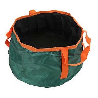 Foldable Camping Basin with Reinforced Durable Construction and Compact Storage Bag for Outdoor Travel (Forest Green)