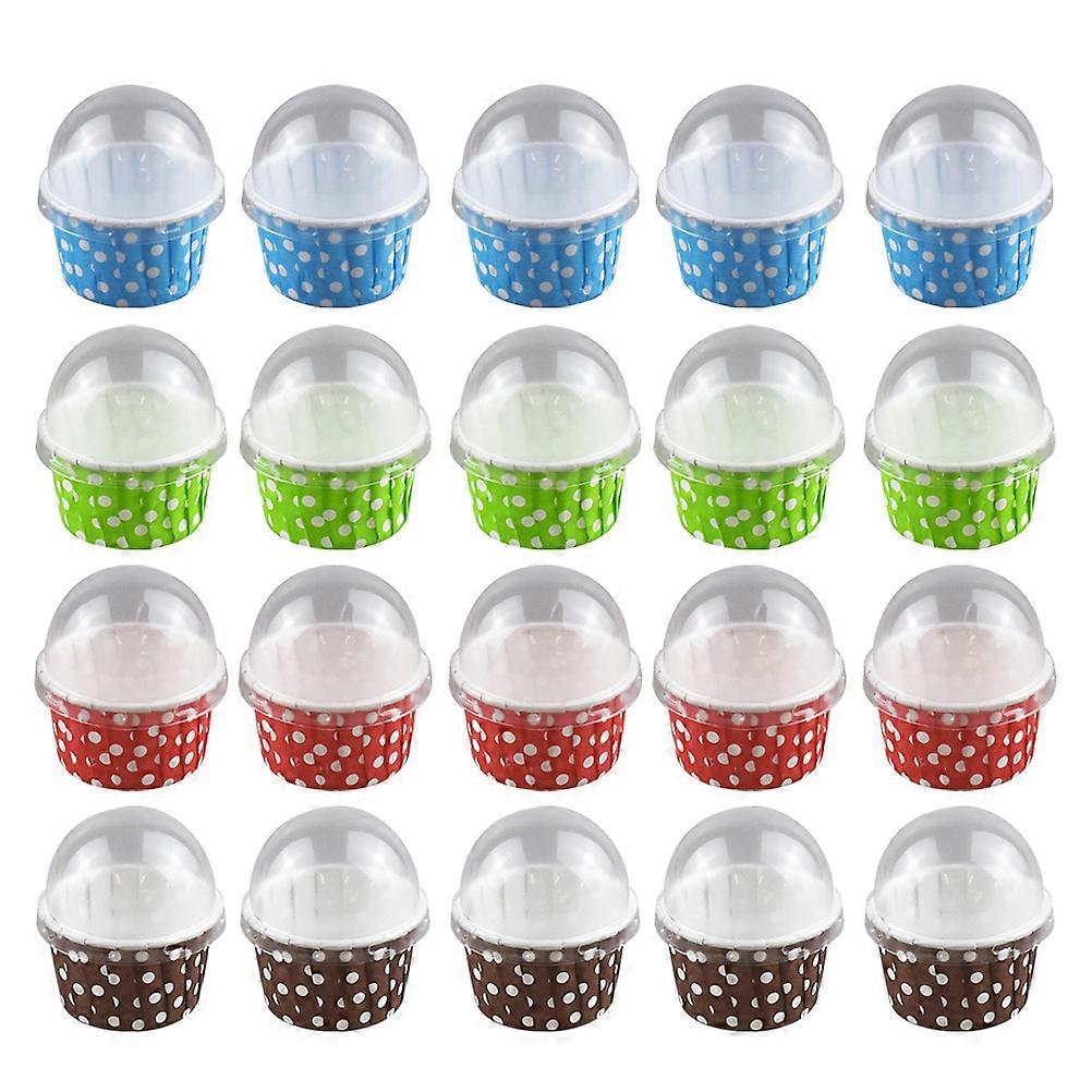 Assorted Color Cake Roll Edge Cups compatible with Dessert Use 100Pcs Creative Paper Containers