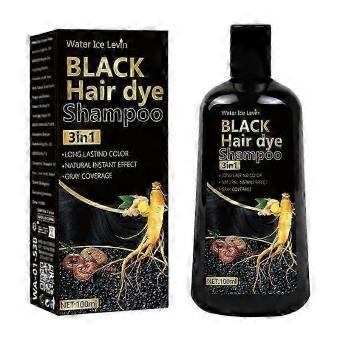 3-in-1 Hair Dye Shampoo for Gray Hair, Herbal Formula Color Shampoo in Black & Chestnut Brown, Natural Gray Coverage for Women & Men td
