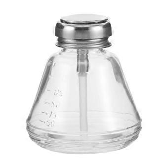 Nail Polish Remover Dispenser Clear Pump Bottle with Flip Cover#N1