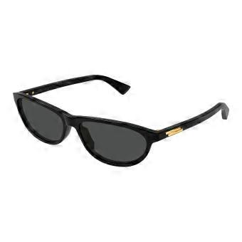 Bottega Veneta BV1497S 005 Full Rim Black Unisex Cat Eye Sunglasses UV3 Original